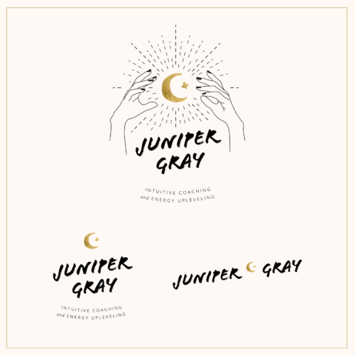 Juniper Gray boho bohemian logo set