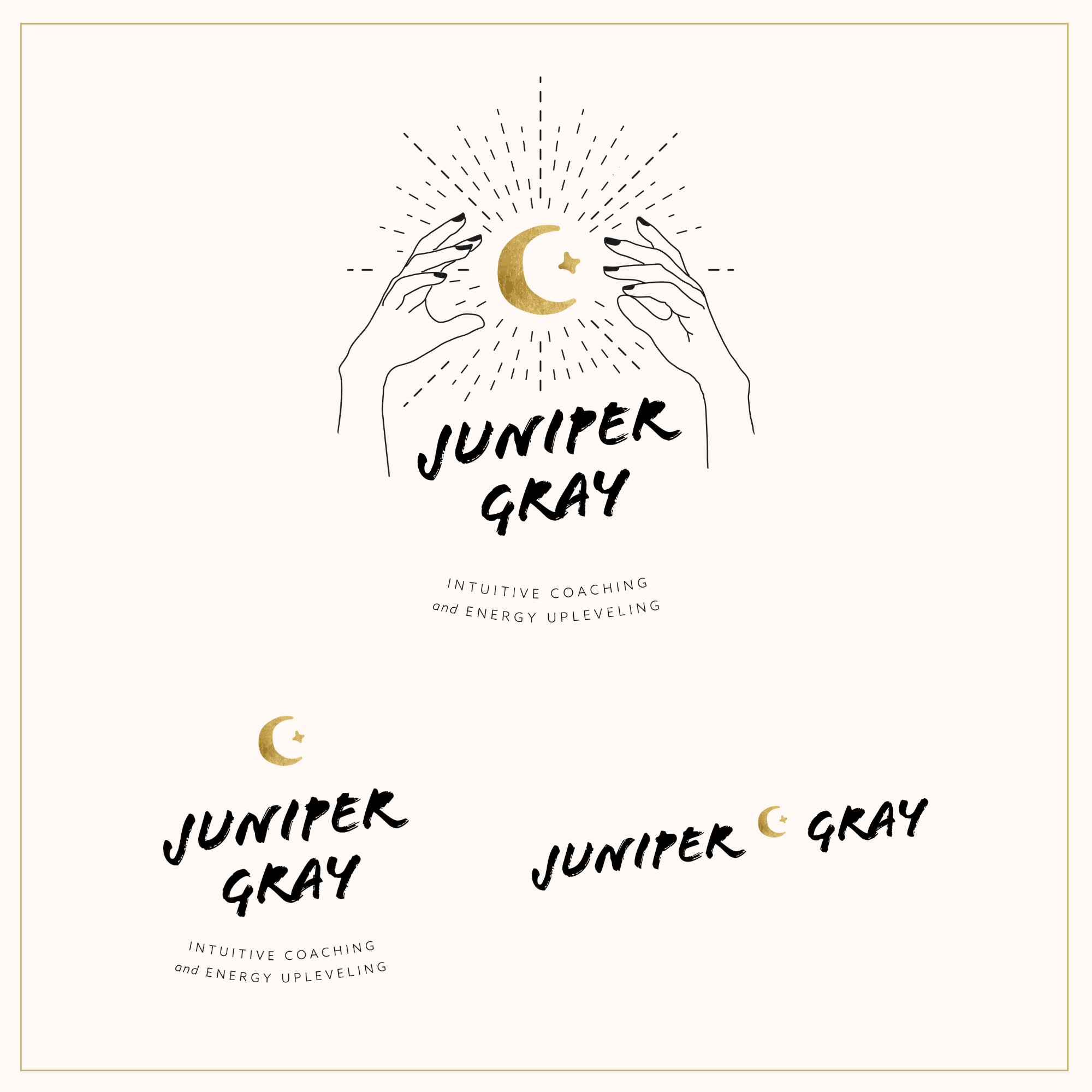 Juniper Gray semi-custom premade logo set
